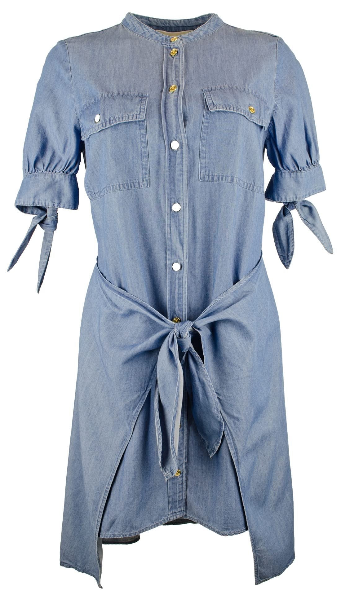 Michael Kors Women's Chambray Wrap Around Shirt Dress