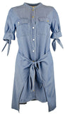 Michael Kors Women's Chambray Wrap Around Shirt Dress