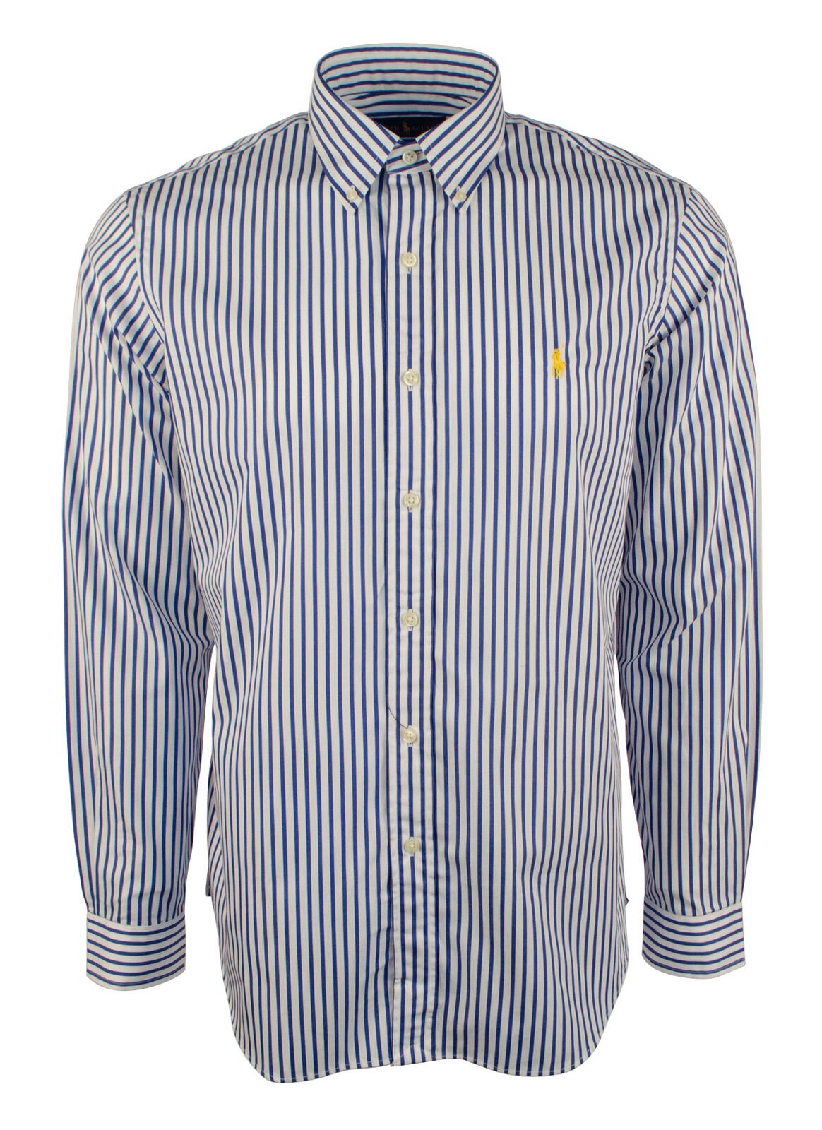 Customer Return Polo Ralph Lauren Men's Stripe Poplin Long Sleeve