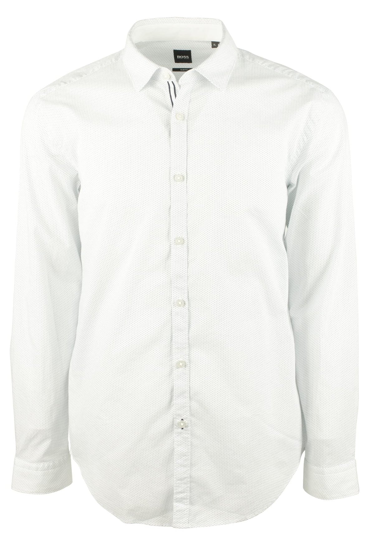 Hugo Boss Men's Rikki Slim Fit Long Sleeves Shirt-DB-X-Large Dark Blue