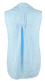 Tommy Bahama Women's Gingham Way Linen Sleeveless Camp Shirt Lt Rose