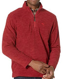 Tommy Bahama Men's Cloud Peak Half Zip Long Sleeve Fleece Pullover Sangria Red Small