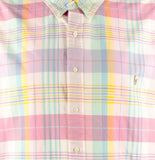 POLO RALPH LAUREN Men's Big & Tall Long Sleeve Plaid Classic Oxford Shirt PnkGrn 4XLT Pink/Green