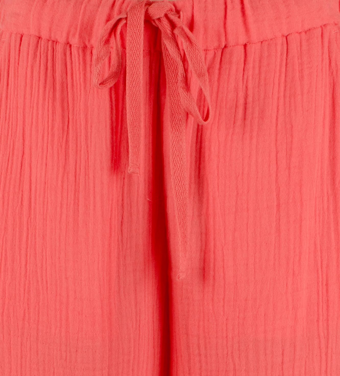 Eileen Fisher Women's Organic Cotton Gauze Wide Leg Cropped Pants Watermelon X-Small