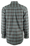 Men's Stretch Plaid Button Down Shirt-J-Large