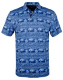 Bugatchi Men's Hendrix Palms & Waves Print Polo Shirt