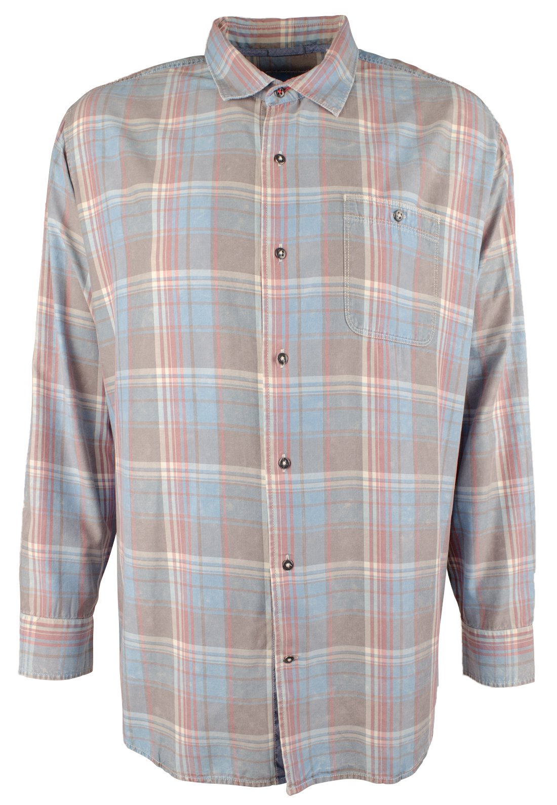 Tommy Bahama Men's Big & Tall Long Sleeve Fresno Plaid Camp Shirt 4X-Large Tall