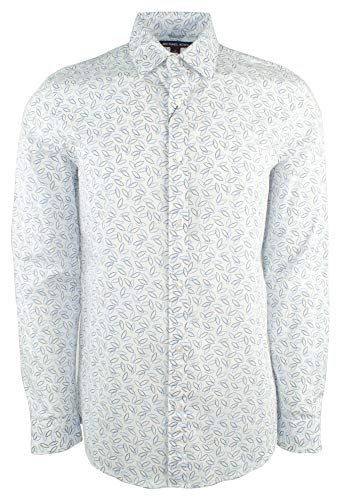 Men's Trim Stretch Cotton Long Sleeve Shirt-B-S