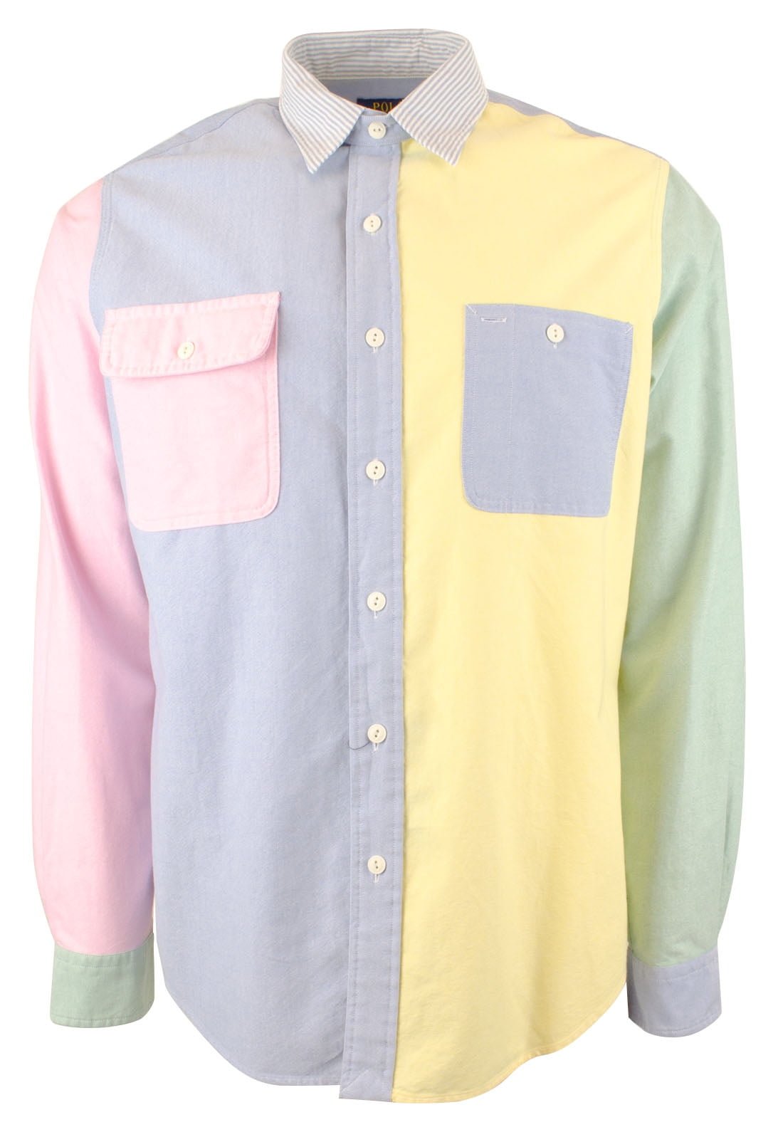 Men's Classic Fit Oxford Fun Long Sleeved Work Shirt M Large