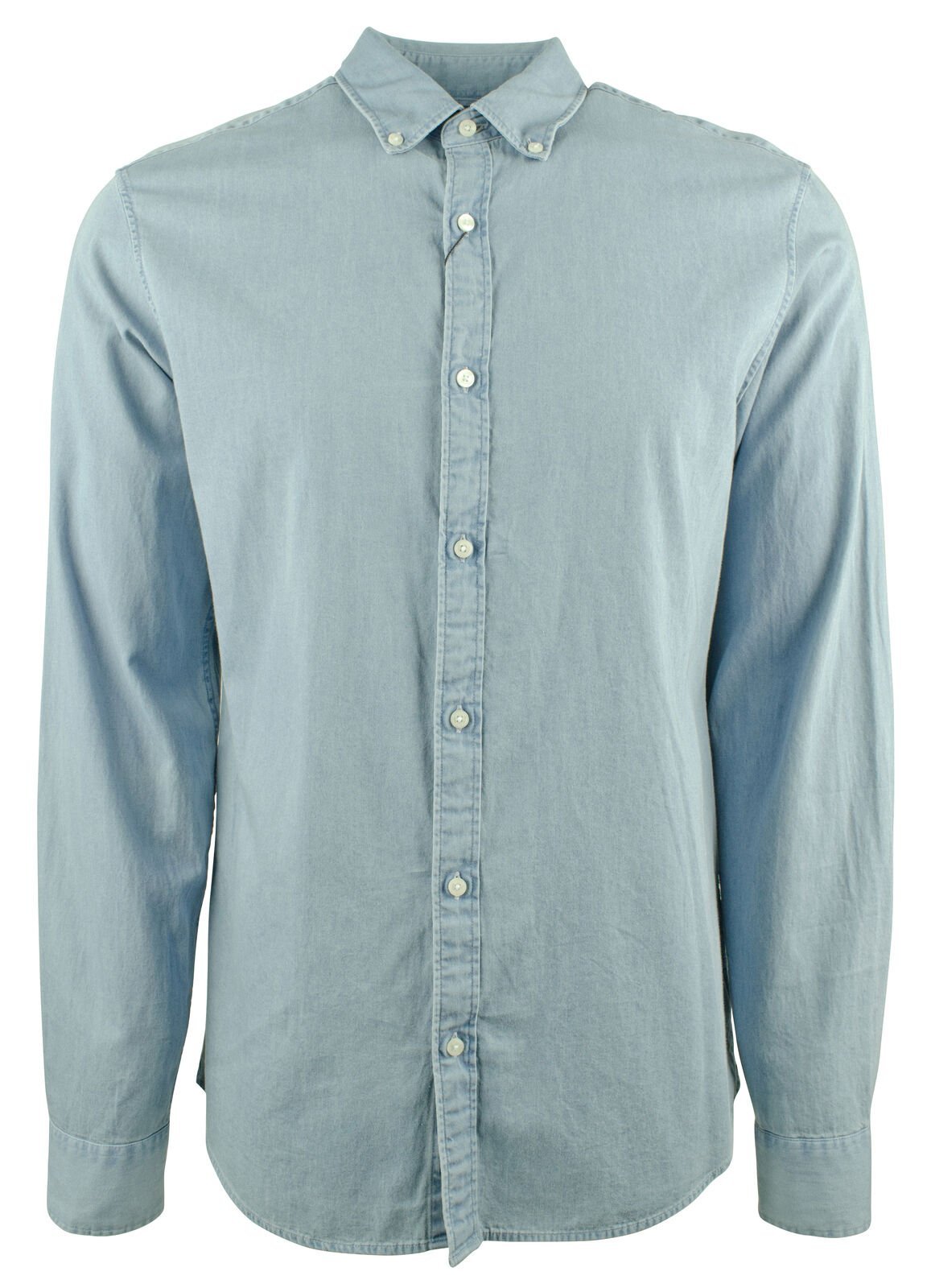 Customer Return Michael Kors Men's Slim Fit Light Wash Long Sleeve Shirt XXL