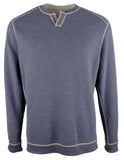 Tommy Bahama Sudadera reversible Flipshore Abaco para hombre, talla grande, gris y azul, talla 3XL