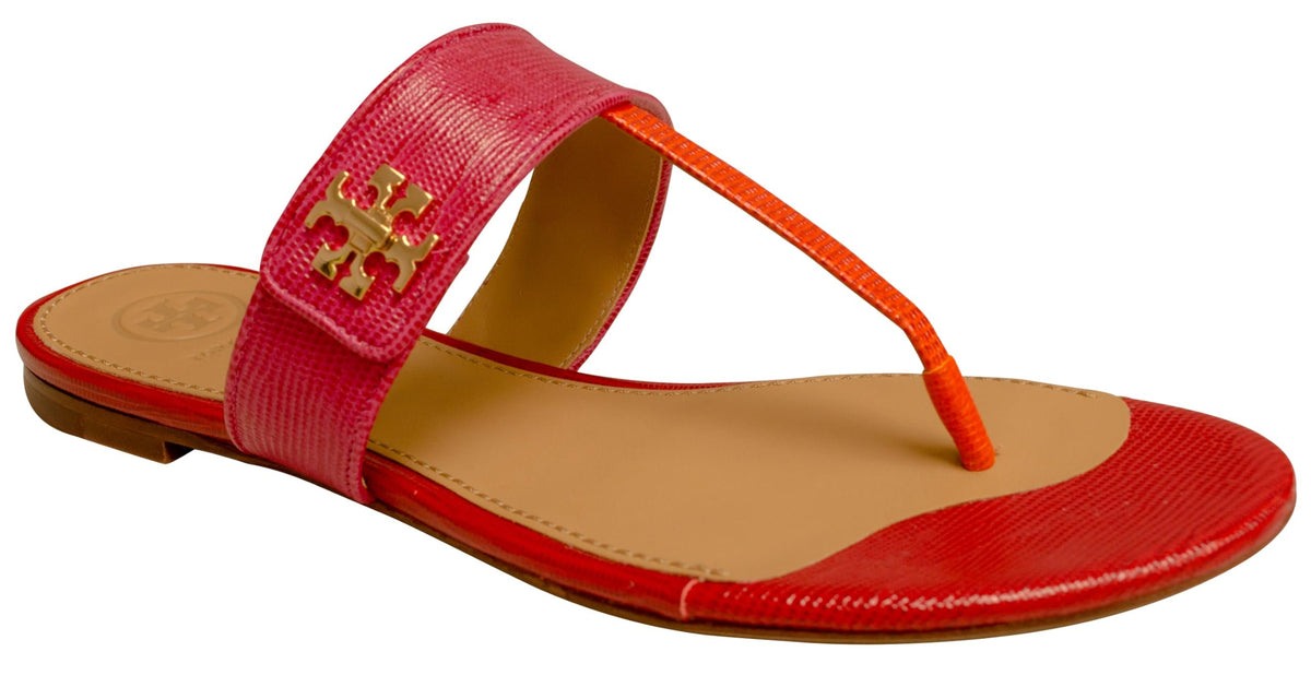 Tory Burch womens Kira Embossed Thong Sandal