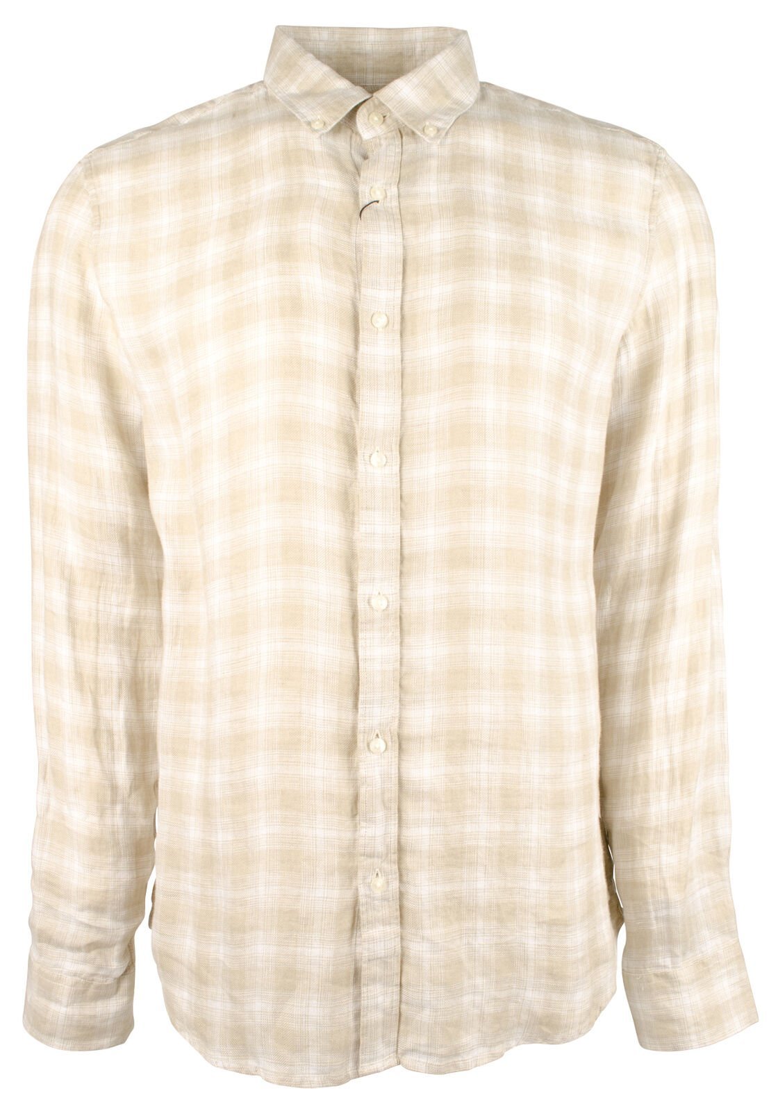 Michael Kors Men's Linen Slim Fit Long Sleeve Shirt