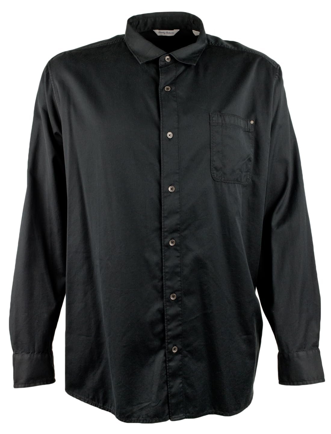Tommy Bahama Men's Big & Tall Tahitian Twill Button-Up Shirt 3XLT Black