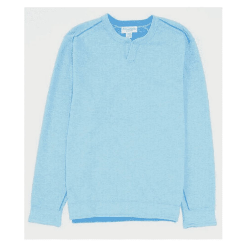 Tommy Bahama Men's Flipfield Abaco Reversible Sweatshirt (3X Big, Big Sky Blue Heather)
