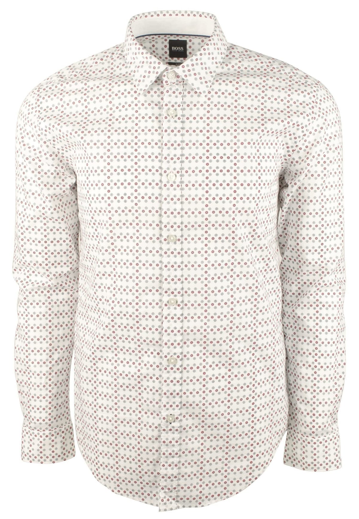 Hugo Boss Men's Ronni Slim Fit Long Sleeve Shirt Medium Multicolor