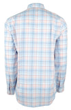 Men's Plaid Button Down Long Sleeve Shirt SB Small Sky Blue