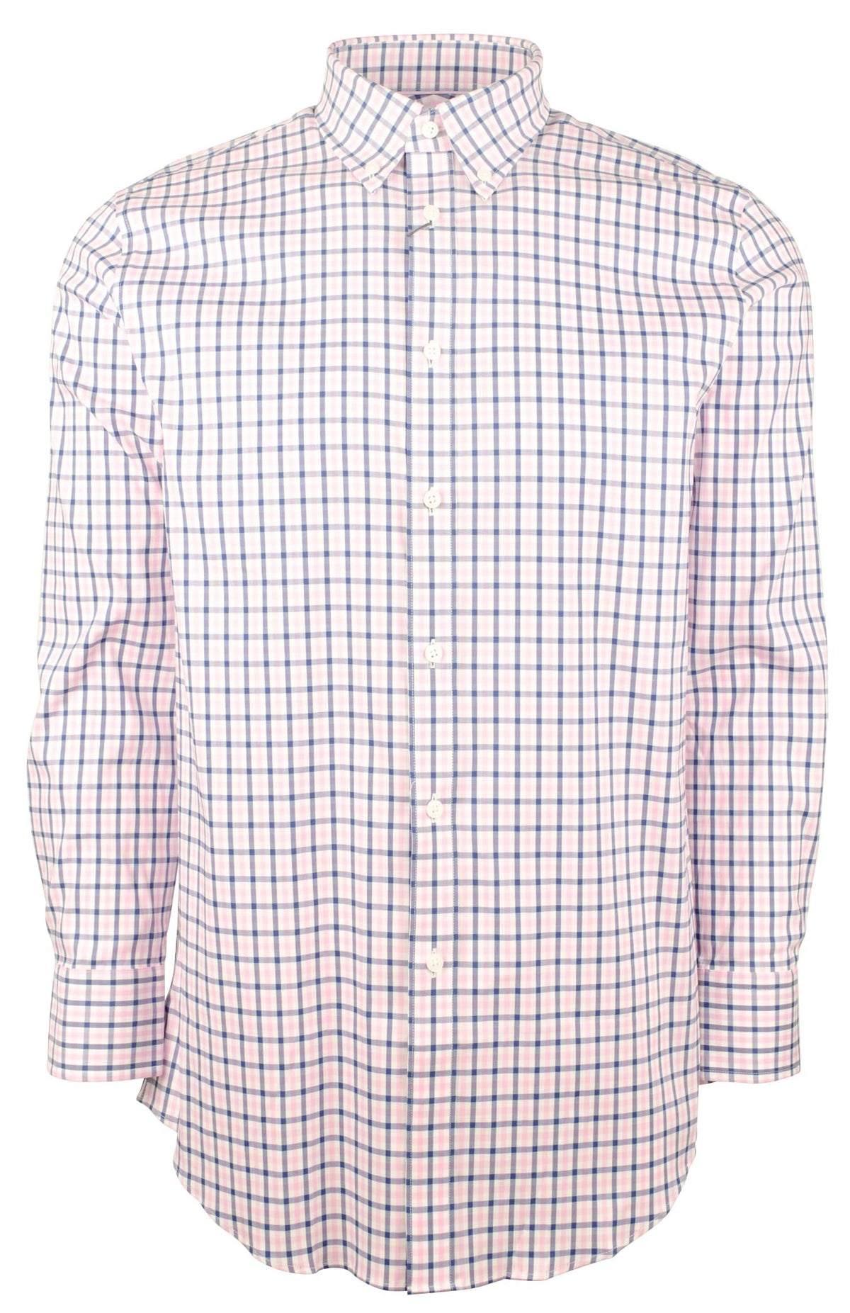 Psycho Bunny Men's Non-Iron Modern Fit Long Sleeves Shirt NPld 16-1/2 (32/33) Navy Plaid