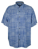 Tommy Bahama Men's Big & Tall Daybreak Batik Silk Short Sleeve Shirt Nvy 4XLB