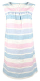 Women's Cora Striped Line Sleeveless Shift Dress Pink - Blue