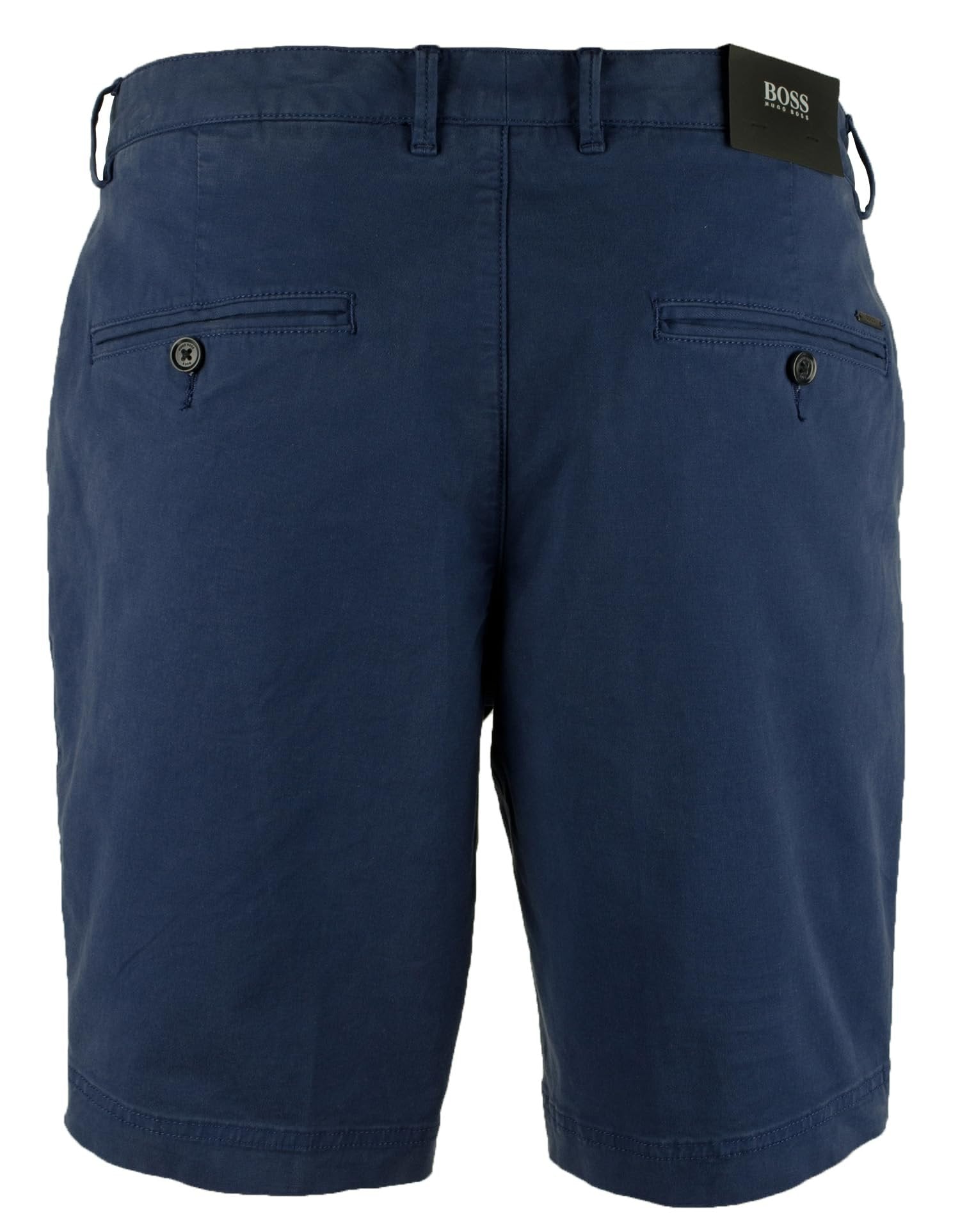 Hugo Boss Men's Slice Stretch Flat Front Shorts 36 R Dark Blue