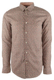 Hugo Boss Men's Big & Tall Ronni Long Sleeve Button Down Shirt 3XL Open Orange