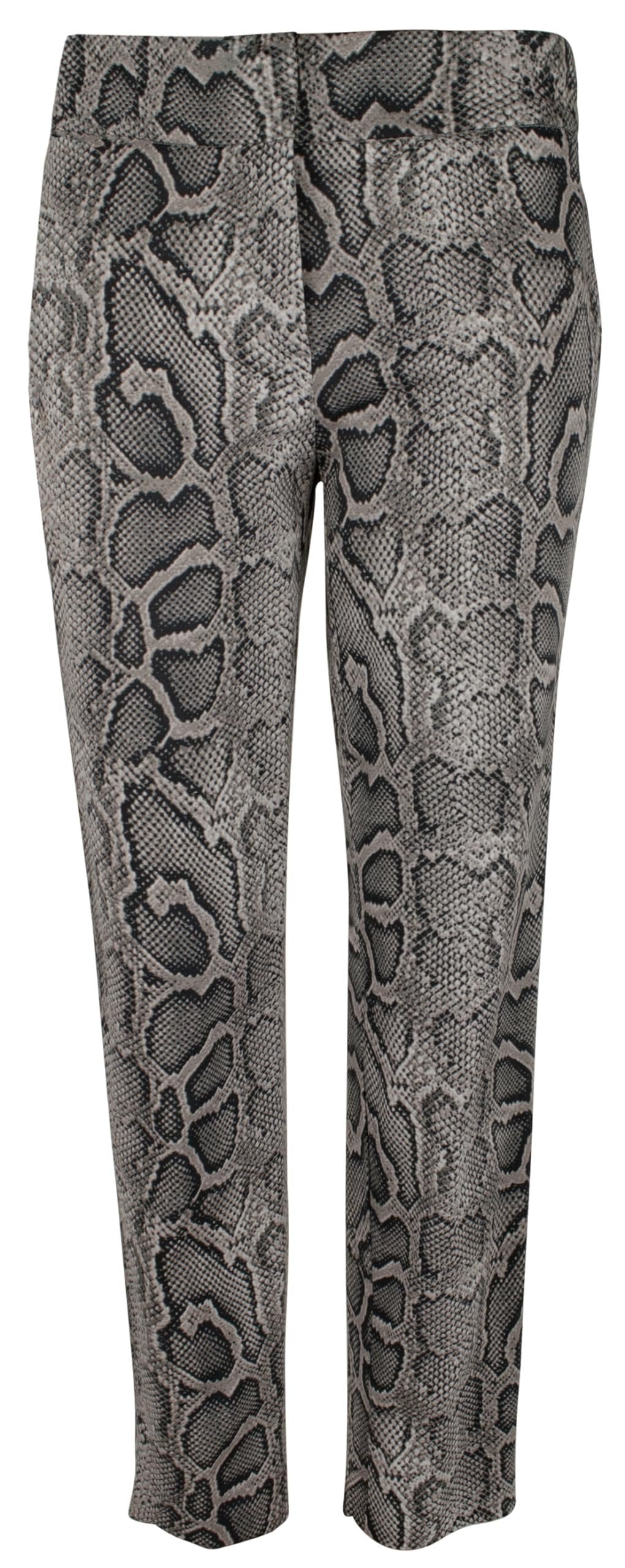 Michael Kors Women's Plus Size Snakeskin Print Stretch Twill Pants