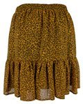 Michael Kors Women's Leopard Print Georgette Ruffled Mini Skirt MGld Small