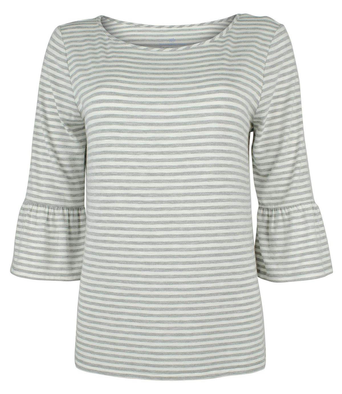 Southern Tide Women's Tide Ruffle Sleeve Stripe Knit Top HG XSmall