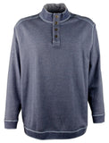 Tommy Bahama Men's Big & Tall Flipfield Snap Mock Reversible Pullover Sweatshirt RHthr 3XLT