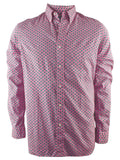 Ralph Lauren olo Men's Paisley Neats Mercer Sport Shirt (Large) Pink