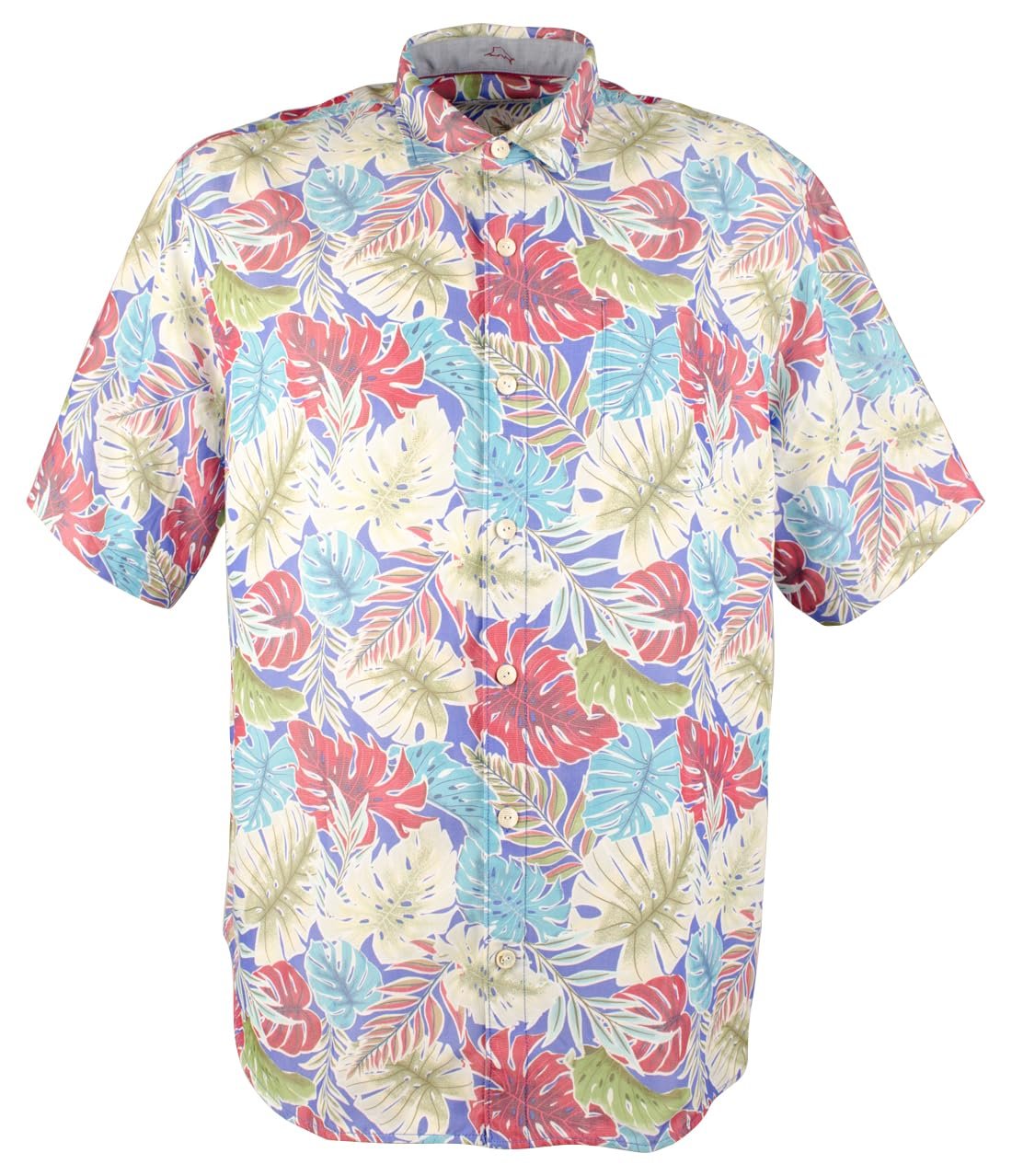 Tommy Bahama Men's Big Tall Coconut Point Fronds Mosaic Island Zone Camp Shirt 2XLB