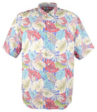 Tommy Bahama Men's Big Tall Coconut Point Fronds Mosaic Island Zone Camp Shirt 2XLB