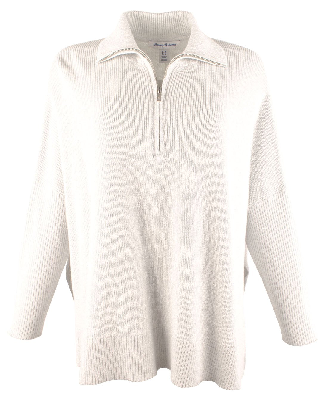 Tommy Bahama Women's Shimmer Bonita Half Zip Long Sleeved Poncho Top PGH S/M