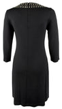 Tommy Bahama Women's Darcy Beaded 3/4-Sleeve Dress Small Black
