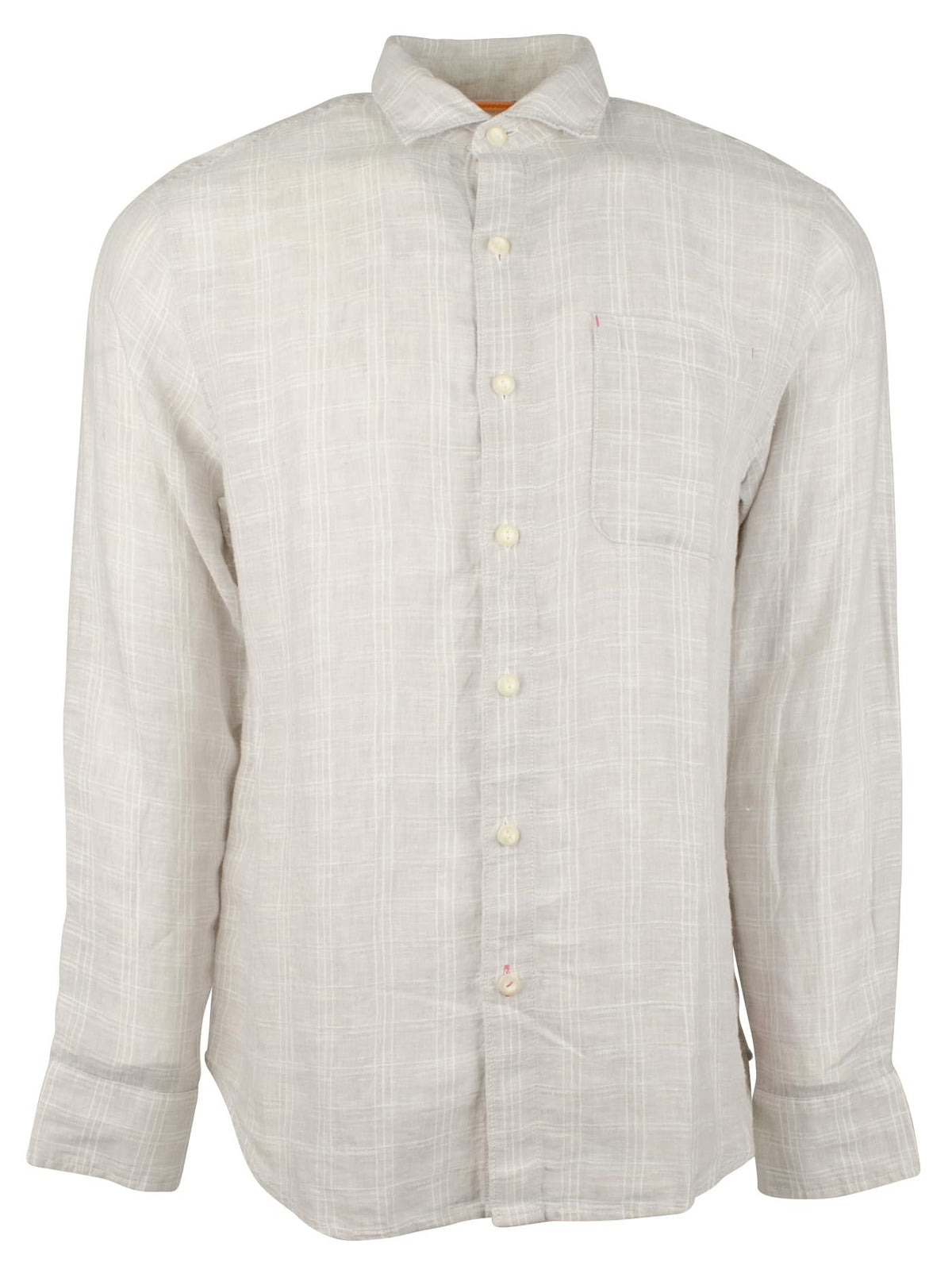 Men's Ventana Plaid Linen Long Sleeve Shirt Rash Medium