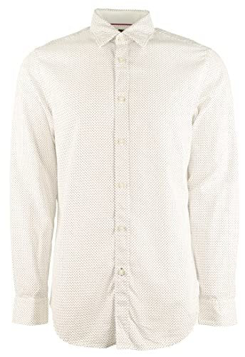 Hugo Boss Men's Lukas Regular Fit Long Sleeve Shirt-W-Medium White