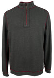 Sudadera Tommy Bahama Flipshore con media cremallera para hombre, talla grande y alta, color negro cereza jaspeado 4XB