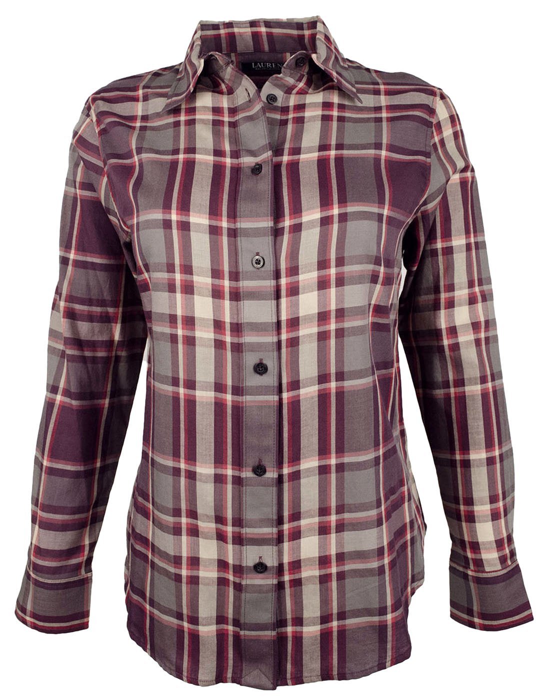 Lauren Ralph Lauren Women's Petite Plaid Cotton Twill Shirt RM PS