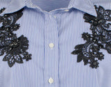 Women's Plus Lace Patch Shirt WM 1X