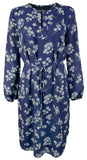 Lauren Ralph Lauren Women's Floral Long Sleeve Dress Blue 8