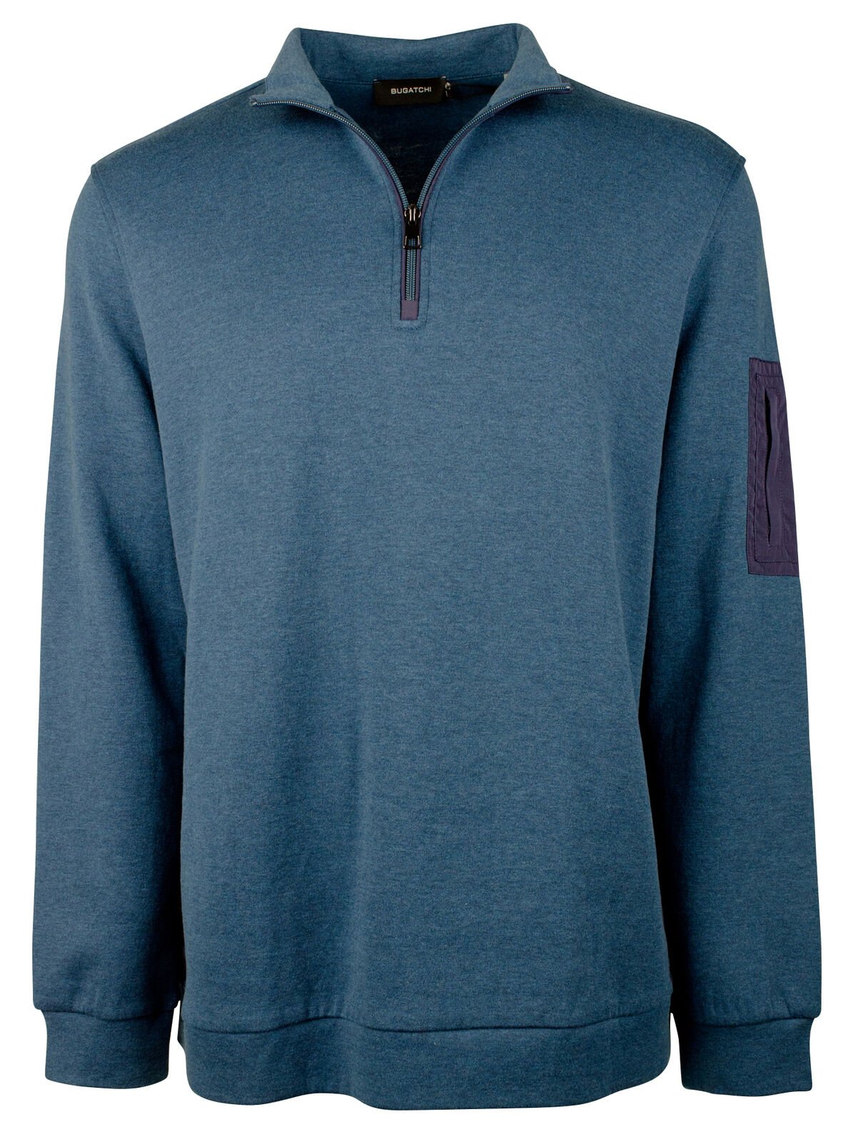 Bugatchi Men's Long Sleeve Quarter Zip Pullover Shirt OBl XX-Large