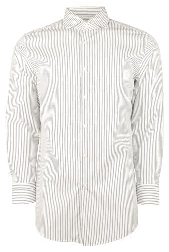 Hugo Boss Men's Mark Sharp Fit Easy Iron Long Sleeve Shirt 17-1/2 (34/35) Dark Blue