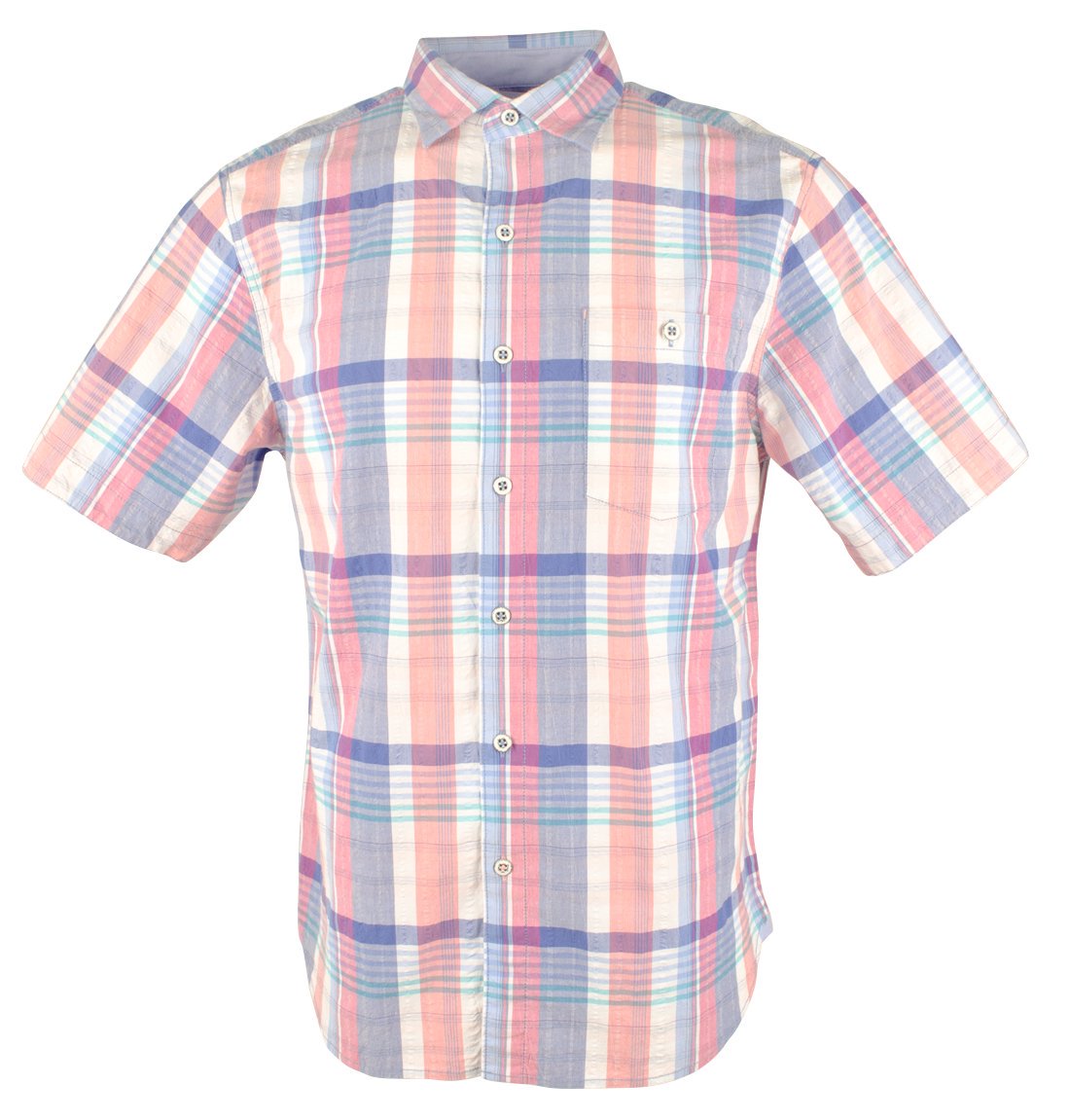 Tommy Bahama Men's Block Party Stretch Short Sleeve Button-Down Shirt Medium