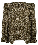 Michael Kors Women's Floral Print Off-The-Shoulder Ruffle Top-I-XS