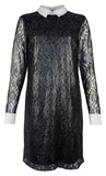 Michael Kors Women's Floral Metallic Lace Shift Shirt Dress