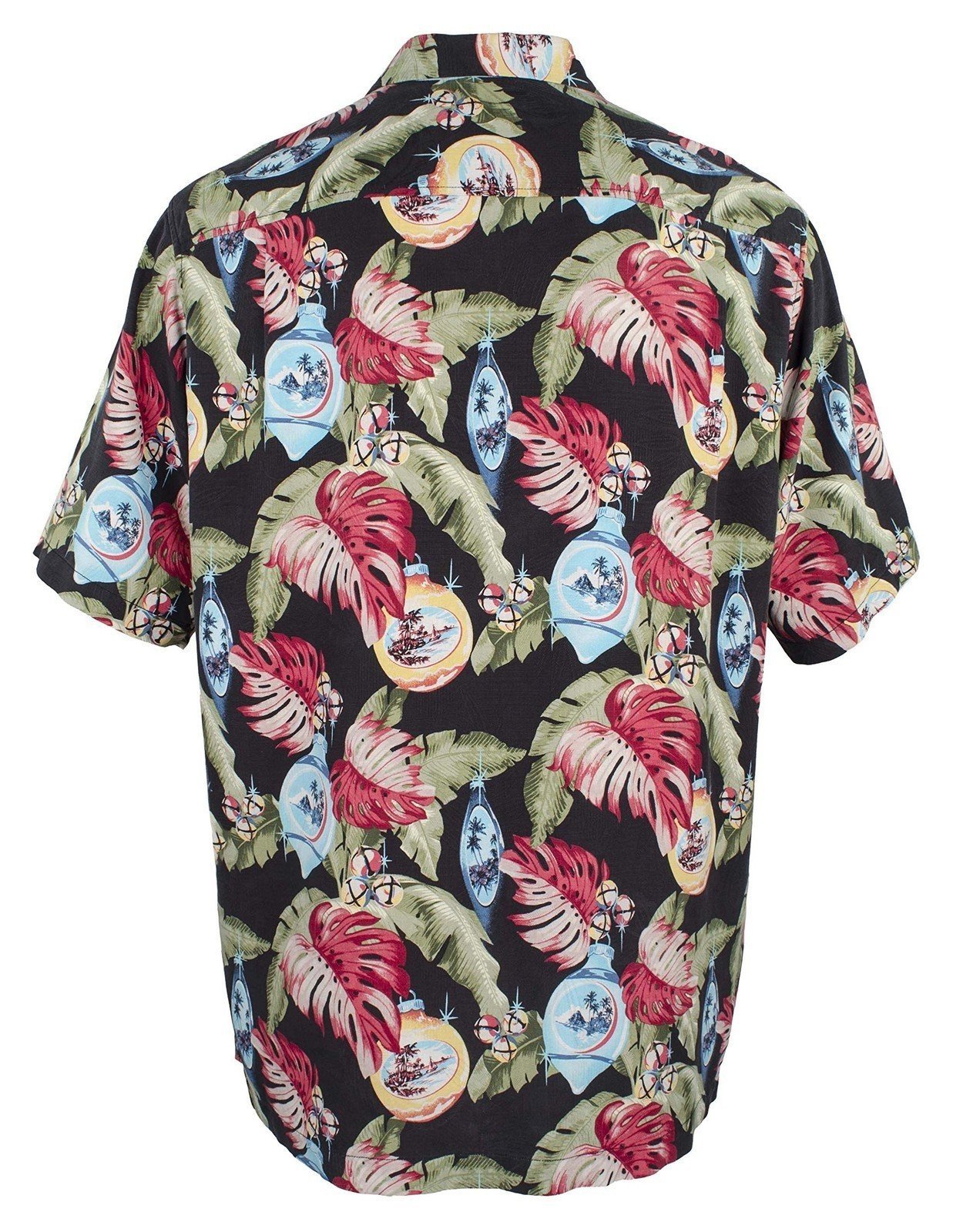 Tommy Bahama Men's Big & Tall With Bells On Camp Short Sleeve Shirt 2XLT Onyx