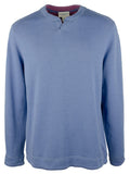 Tommy Bahama Men's Flipshore Abaco Long Sleeve Reversible Sweatshirt Pullover Dutch Blue Small