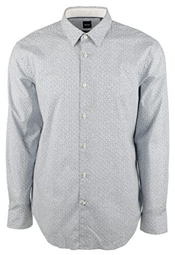 Hugo Boss Men's Ronni Slim Fit Stretch Long Sleeves Shirt BLU XX Large