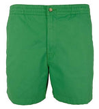 Men's Stretch Classic-Fit Flat-Front Chino Shorts Green Large